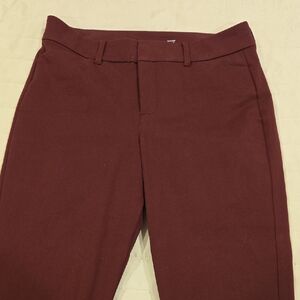 Old Navy Women's Burgundy Pants. High-Rose Pixie Pant. Dress Up Or Down.